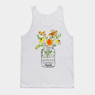 Happiness is being mimi floral gift Tank Top